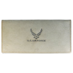 TPK Checkbook Holder – US Air Force -Sage, Nubuck Suede Leather Checkbook Cover