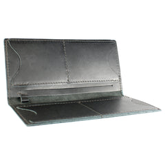 TPK Checkbook Holder - Ebony Black, Premium Full Grain Leather
