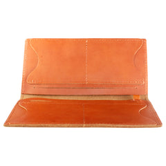 TPK Checkbook Holder - Bourbon Red, Premium Full Grain Leather