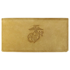 TPK Checkbook Holder – United States Marine Corps - Olive, Nubuck Suede Leather Checkbook Cover