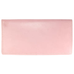 TPK Checkbook Holder – Pink, Full Grain Leather