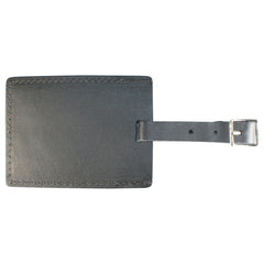TPK Leather Line – Premium Leather Golf Bag Tag, Rectangular, Ebony Black