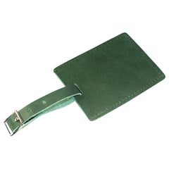 TPK Leather Line – Premium Leather Golf Bag Tag, Rectangular, Fairway Green
