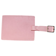 TPK Leather Line – Premium Leather Golf Bag Tag, Rectangular, Pink
