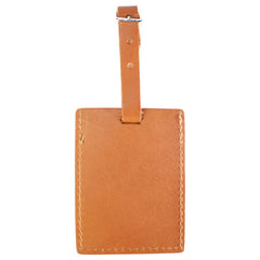 TPK Leather Line – Premium Leather Golf Bag Tag, Rectangular, Brown