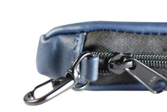 TPK Valuables Pouch - Ocean Blue Napa, Premium Full Grain Leather