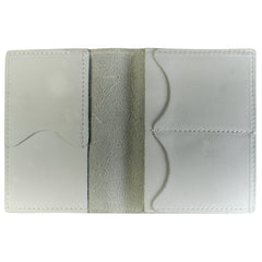 TPK Full Grain Leather Passport Travel Wallet – White Pearl, Passport Holder - Passport Cover