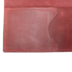 TPK Full Grain Leather Passport Travel Wallet – Burgundy Red, Passport Holder - Passport Cover