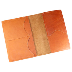 TPK Full Grain Leather Passport Travel Wallet – Chestnut Brown, Passport Holder - Passport Cover