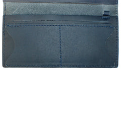 TPK Checkbook Holder - Ocean Blue, Premium Full Grain Leather
