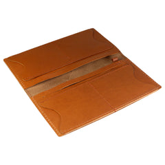 TPK Checkbook Holder – English Tan, Premium Full Grain Leather