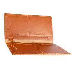 TPK Checkbook Holder - Chestnut Brown, Full Grain Leather