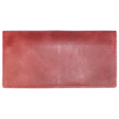 TPK Checkbook Holder – Burgundy Red, Full Grain Leather