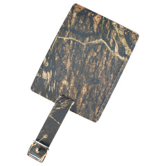 TPK Leather Line – Premium Leather Golf Bag Tag, Rectangular, Mossy Oak