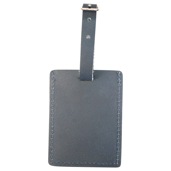TPK Leather Line – Premium Leather Golf Bag Tag, Rectangular, Ocean Blue Napa
