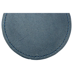 TPK Leather Line – Premium Leather Golf Bag Tag, Round, Ocean Blue Napa