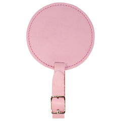 TPK Leather Line – Premium Leather Golf Bag Tag, Round, Pink