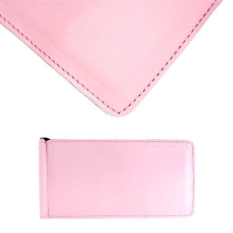 Yardage PGA Book Holder - Professional Tour Version, Pink, Full Grain Leather Book Cover