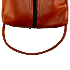 TPK Full Grain Leather  Shoe Bag, Chestnut Brown